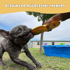 Duck Squeaky Dog Toy, New 2025 Indestructible Dog Toy for Aggressive Chewers, Stuffed Toy with Two Tough Layers, Soft Plush for Comfort and Chewing, Yellow