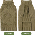 ASENKU Knitted Dog Sweater, Pullover Big Thermal Dog Winter Sweater, Turtleneck Doggy Sweaters for Large Medium Dogs Boy Girl, Warm Pet Sweaters Outfit Border Collie,Pit Bull,Golden Retriever, 3XL