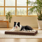 Bedsure Dog Beds Large Sized Dog - Comfy Flat Pet Beds with Removable Washable Cover, Orthopedic Egg Crate Foam Puppy Mat, Suitable for Pet Up to 65 lbs