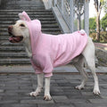 Extra Large Dog Christmas Bunny Costumes Rabbit Hoodies Clothes for Easter Day Halloween Labrador Rottweiler Great Dane, Pink, 7X-Large