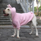 Extra Large Dog Christmas Bunny Costumes Rabbit Hoodies Clothes for Easter Day Halloween Labrador Rottweiler Great Dane, Pink, 3X-Large