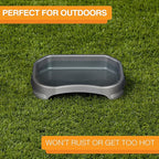 Neater Pet Brands Large Capacity Outdoor Dog Water Bowl for Small Dogs, Cats, Reptiles, Birds, & Small Animals, Outdoor Water Bowls for Dogs (8 Cups), Feed Bowl & Trough, Indoor or Outside, Grey