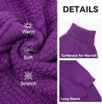 cyeollo 4XL Dog Sweater,Pullover Turtleneck for Large Dogs Classic Knitwear Fall Winter Cold Weather Dog Clothes Warm Pet Apparel Large Big Dogs Sweaters Male, Purple XXXXL
