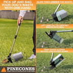 Neater Pet Brands Lift N’ Bag 2.0 Dog Pooper Scooper with Bag Attachment & 27" Pole for Small to Large Dogs, New & Improved Design, 15 Refill Bags, Heavy Duty Dog Poop Scooper for Yard, One-Hand Use