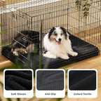 Bedsure XL Dog Bed for Crate - Large Comfy Flat Pet Beds with Removable Washable Cover, Orthopedic Egg Crate Foam Crate Mat, Suitable for Pet Up to 90 lbs
