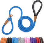 lynxking 8 FT Dog Leash Slip Lead 2 Pack Strong Heavy Duty Braided Dog Training Leash No Pull Training Lead Leashes for Medium Large and Small Dogs