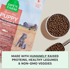 Open Farm, Grain-Free Dry Dog Food for Puppies, Protein-Packed Kibble, Sustainably & Ethically Sourced Ingredients, Non-GMO Veggies & Superfoods, Salmon & Sweet Potato Puppy Recipe, 4lb Bag