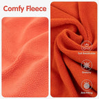 cyeollo Fleece Dog Sweater Vest, Reflective Puppy Sweatshirt Pullover Dog Jacket for Small Dogs Clothes Boy Girl Pets, Orange & Red S
