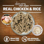 Dave's Pet Food Wet Canned Dog Food (Chicken & Rice), Made in USA Naturally Healthy with Added Vitamins & Minerals, Gluten Free Topper, 13.2 oz (12 Pack)