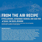 Earth Animal Wisdom Air Dried Dog Food - from The Air Recipe Premium Natural Dry Dog Food for All Breeds & Ages - 8 Lbs Bag