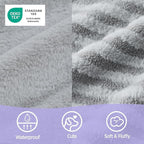 LE SURE Cute L-Plus Dog Beds, Orthopedic Waterproof Large Pet Bed with Sides, High Back Non-Slip Bottom and Egg-Crate Foam Dog Couch Sofa with Washable Removable Cover, Grey