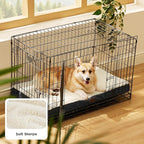 Bedsure Large Dog Bed for Crate - Comfy Flat Pet Beds with Removable Washable Cover, Orthopedic Egg Crate Foam Crate Mat, Suitable for Pet Up to 50 lbs