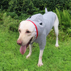 Shark Christmas Costumes Clothes for Extra Large Dogs Jaws Hoodies Labrador Rottweiler Great Dane, Grey, 4X-Large