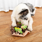 Hollypet Squeaky Dog Toy, Interactive Plush Hide and Seek Dog Toys for Small Medium Sized Dogs and Non-Aggressive Chewers, Puppy Teeth Clean Chew Toys, Crocodile