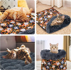 Cat Bed Cave Sleeping Bag, Cozy Soft Cat Bed, Pet Mat Self Warming Pad Sack for Cats and Small Dog