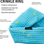Playology Dog Toys | Plush Toy Crinkle Ring for Dogs | Jumbo Peanut Butter Scented Toy - Easy to Clean and Made from Non Toxic Materials
