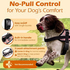 Bark Appeal Pink Plaid No-Pull Dog Harness for Small to Medium Sized Pets – Adjustable, Reflective Vest with 3 Leash Clips for Added Control, Easy Walks & Training – Medium