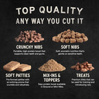 Vital Essentials Rabbit Bites Dog Treats, 5 oz | Freeze-Dried Raw | Single Protein | Premium Quality High Protein Training Treats | Grain Free, Gluten Free, Filler Free