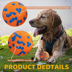 Dog Balls, Indestructible Dog Toy Ball for Aggressive Chewers, Durable High Elasticity Interactive Ball for Training Dog Catch and Fetch, Large Medium Small Dog and Puppies(Orange, 3in, 1pcs)