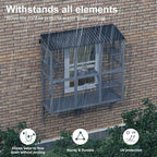 Cat Catio, Window Catio for Multiple Indoor Cats with 4 Jump Platforms, Cat Window Perch for Playing, Sunbathing, Napping, Waterproof Window Box Enclosure for Safely Enjoying Outdoor Sights