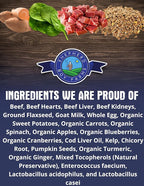 Shepherd Boy Farms Freeze Dried Raw Dog Food, Beef Recipe, All Natural, No Synthetics, Made in USA with Goat's Milk & Organic Produce, High Protein, Complete Meal (48oz)