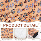 4 Pack Ultra Soft Dog Cat Bed Mat with Cute Prints Reversible Fleece Dog Crate Kennel Pad Cozy Washable Thickened Hamster Guinea Pig Pet Bed Mat for Small Animals(21 x 14 Inches,Vivid Color)