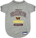 NFL Washington Commanders Dog T-Shirt Medium. - Licensed Shirt for Pets Team Colored with Team Logos- Premium Stretchable Materials for The Comfort of Your Dog & Cat