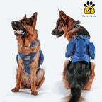 Forestpaw Dog Harness Medium Sized,Tactical Dog Harness with Handle,No Pull Military Style Service Dog Vest with Pockets Adjustable for Medium Large Dogs,Blue,Chest 19.5-41.5"