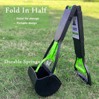 32" Pooper Scooper for Large Small Dogs with 30 Dog Poop Bags & Dispenser Attachment, Extra Long Handle Heavy Duty Poop Scoop, Foldable Dog Poop Picker Upper for Yard