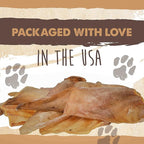 Mighty Paw 100% Natural Unbleached Cow Ears for Dogs - Single Ingredient - Cows Ears for Dogs Chew Treats Suitable for Small, Medium & Large Breeds - Pet Chews (12 Pack)