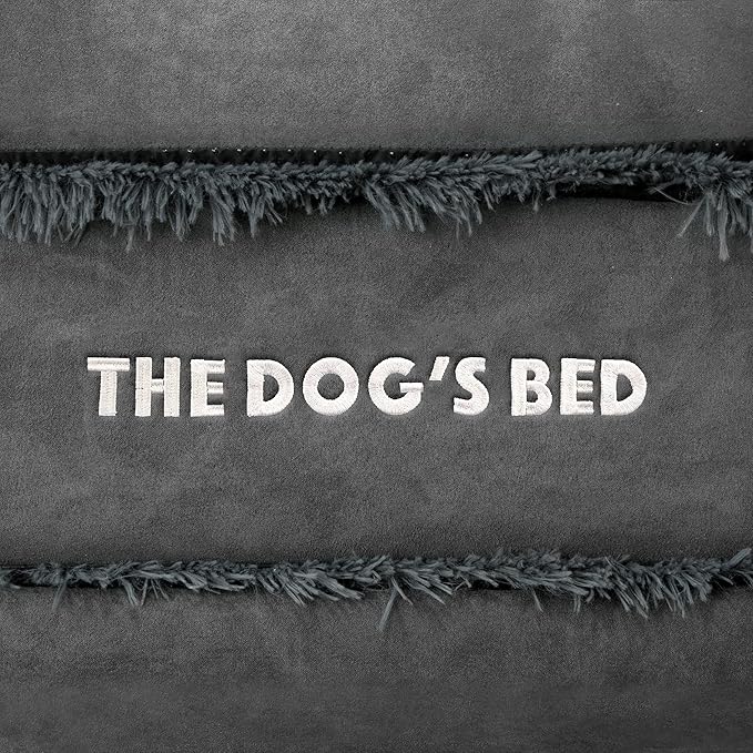 The Dog’s Bed Orthopedic Memory Foam Dog Bed, XL Grey Fur, Pain Relief for Arthritis, Hip & Elbow Dysplasia, Post Surgery, Lameness, Supportive, Calming, Waterproof Washable Cover