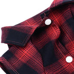 Koneseve Dog Shirt, Pet Plaid Clothes Shirt T-Shirt, Sweater Bottoming Shirt for Small Dog Cat Puppy Grid Adorable Wearing Stylish Cozy Halloween,Christmas Costumes (Red;L/Large)