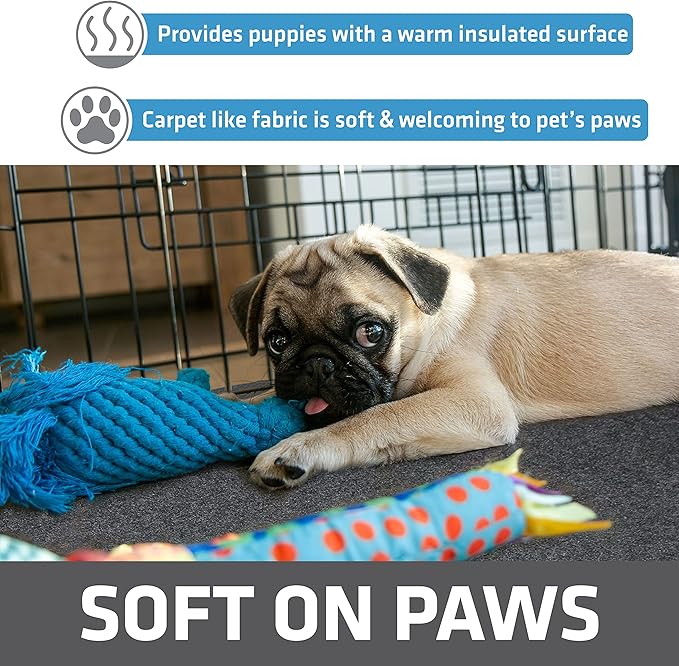 Drymate 2-Pack Jumbo Dog Playpen Mat (60x74), Absorbent, Waterproof, Slip-Resistant, Machine Washable, Reusable Puppy Pad for Training, Whelping, Housebreaking, Incontinence, Crate, Kennel (USA Made)