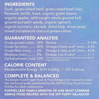 Simple Food Project - Duck & Trout Recipe - Freeze Dried Raw Food for Dogs - 48oz