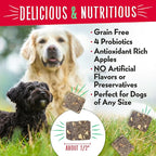 Charlee Bear Grain Free Meaty Bites Freeze Dried Dog Treats with Probiotics, Puppy Training Snacks, Soft Dog Bites Beef Liver with Apple, 2.25 oz Bags (2), Made USA