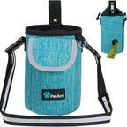 PetAmi Dog Treat Pouch, Large Pet Training Treat Pouch with Pocket, Dog Trainer Essentials Supply Holder with Poop Bag Dispenser, Training Bag for Kibbles Toys, 3 Ways to Wear (Turquoise)