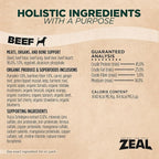 ZEAL Canada Air-Dried Beef Recipe for Dogs - High Protein, Natural Superfoods, Nutrient Rich, No Fillers, Grain Free, Complete & Balanced (Beef, 2.2 lb)