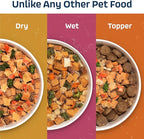 Natural Dog Food - Slow-Roasted Beef Bowl with Ancient Grains, Vegetables & Fruits - Ideal Wet/Dry Meal or Premium Dog Food Toppers for Picky Eaters (4 lbs)