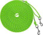 Reflective Cat Leash -50FT Cat Cable Out Escape Proof Walking Leads Yard Long Durable Safe Leash Traning Play Outdoor for Puppies/Kittens/Small Animals(Green)
