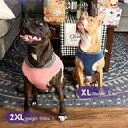 cyeollo 2 Pack Dog Sweater Fleece Vest Pullover Dog Sweatshirt Reflective Lightweight Pet Clothes for Large Dogs Girl Pet Apparel Size XXXL Pink & Grey