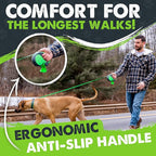 Mighty Paw Retractable Leash with Built-in Poop Bag Holder | 16' Long Retractable Dog Leash for Small Dogs, Medium Breeds & Large Pets with Tape for Quick Control. Poop Bags Included