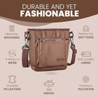 BEAU&FUR Large Dog Treat Pouch with Clicker for Training – 4 Cup Capacity, Built-In Poop Bag Dispenser, Expandable Pocket, Metal Buckle, Large Back Pocket, Ideal for Walks and Training – Dark Brown