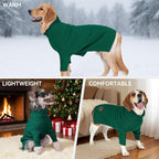 cyeollo Dog Sweater Pullover Turtleneck for Dogs, Classic Knitwear Fall Winter Cold Weather Dog Clothes Warm Pet Apparel Small Medium Large Dog Sweaters, Green L