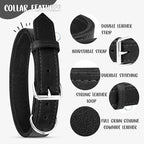 Riparo Dog Collar - Genuine Leather Dog Collars - Heavy Duty Dog Collars for Medium Large and Extra Large Dog Breeds (XXL: 1.75” Wide for 26” - 31” Neck, Black)