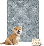 nunubaby Washable Pee Pads for Dogs, Stylish, Non-Slip and Leak-Proof Pee Pads. Reusable Potty Pads for Dogs for Crates and Floors.(Blue/Multi, 18" x24" )
