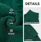 cyeollo Dog Sweater Pullover Turtleneck for Dogs, Classic Knitwear Fall Winter Cold Weather Dog Clothes Warm Pet Apparel Small Medium Large Dog Sweaters, Green M