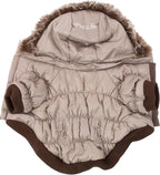 PET LIFE Classic Metallic Fashion Pet Dog Coat Jacket Parka w/ 3M Insulation and Removable Hood, Medium, Metallic Grey