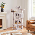 Yaheetech 54in Cat Tree, Cat Tower with Double Cat Condo, Sisal Scratching Posts, and Dangling Balls, Cat Furniture Kitten Play House
