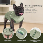cyeollo Fleece Dog Sweater, Turtleneck Dog Sweatshirt Stretchy Pullover Fleece Vest Warm Winter Fall Clothes for Small Dogs Boy Pet Apparel, Green M