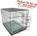 Majestic Pet Orthopedic Memory Foam Dog Crate Mat - Plush Pet Bed Pad for Crates & Kennels | USA Crafted | 42"x26" Villa Azure